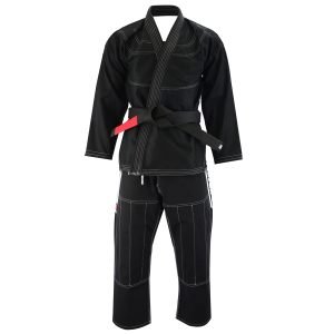 Professional 100% Cotton BJJ Gi Black, Pearl Weave 550Gsm