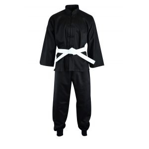 Adult Kung Fu Suit Cotton Black - 8oz