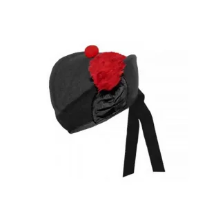 Plain Black Balmoral Cap