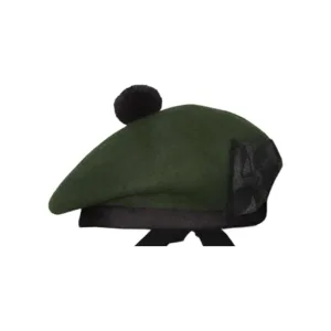 Plain Balmoral Cap Dark Green Color